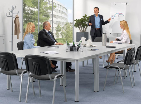 Vergadertafel • Base Modul Q • Lichtgrijs