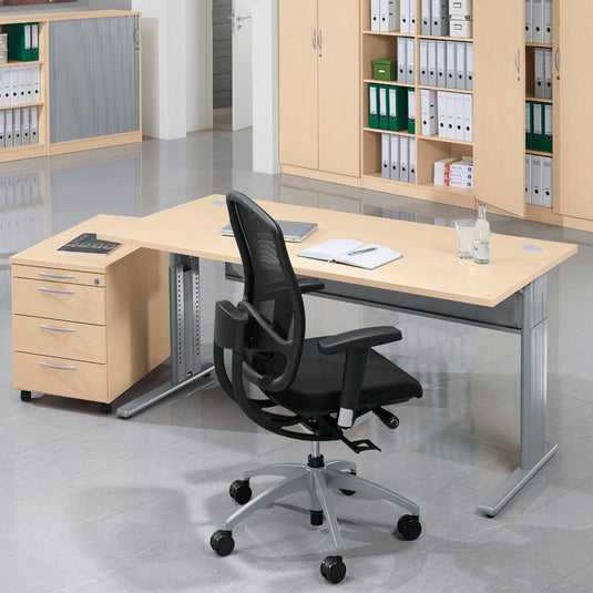 Bureau Comfort M MULTI MODUL • Esdoorn • Aluzilver