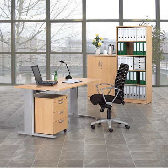 Bureau Comfort M MULTI MODUL • Beuk • Aluzilver