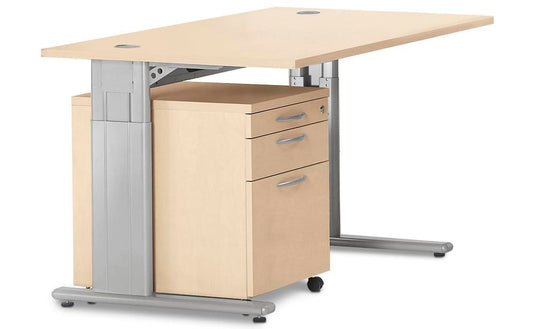 Bureau Comfort M MULTI MODUL • Esdoorn • Aluzilver