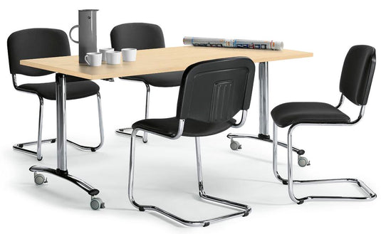 FlexFold • klaptafel met wielen • lichtgrijs • onderstel lichtgrijs