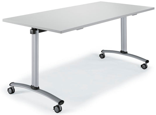 FlexFold • klaptafel met wielen • lichtgrijs • onderstel lichtgrijs