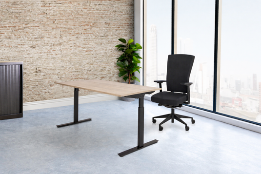 Lineo Plus | Verstelbare bureau • Zwart onderstel