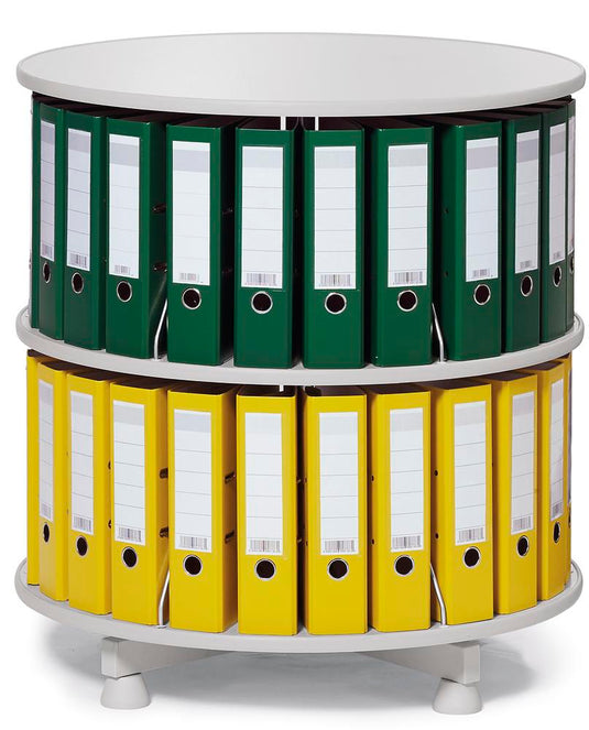 Ordnerzuil Ø 800 mm • individueel draaibare schappen