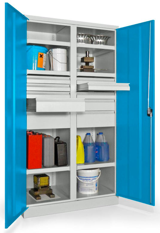 Werkplaatskast • Materiaalkast • Zwaarlast • Lichtblauw