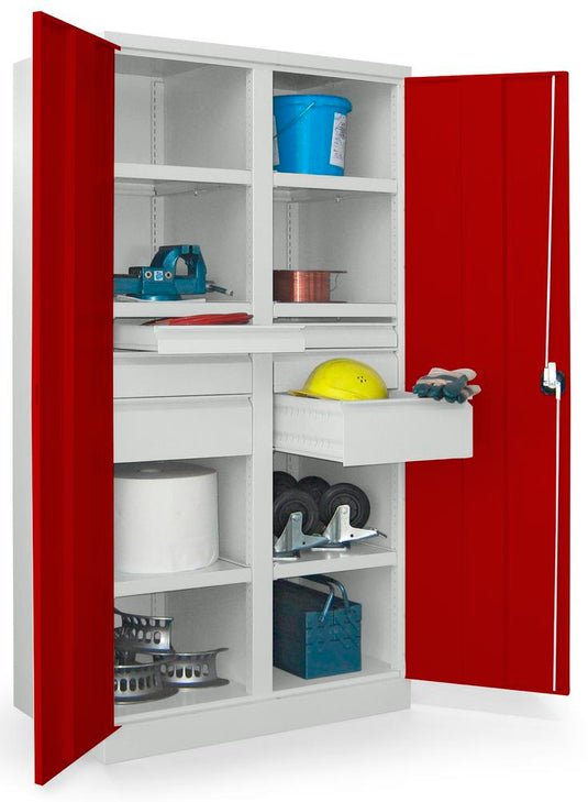 Werkplaatskast • Materiaalkast • Zwaarlast • Robijnrood