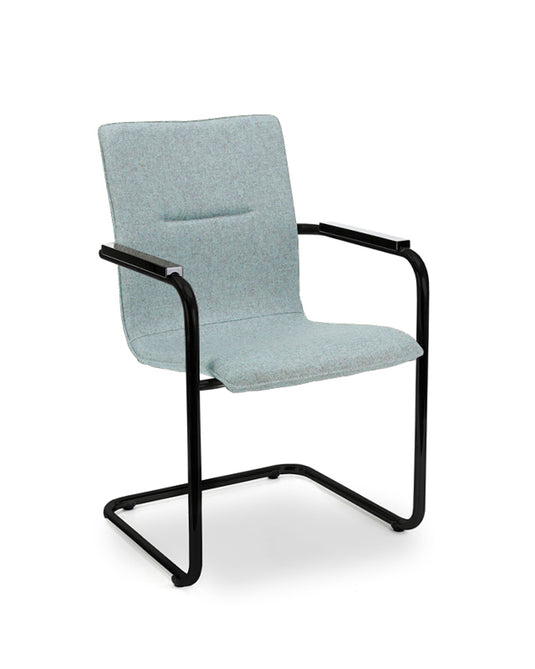 Compas stoel • Sledeframe • Zachtblauw