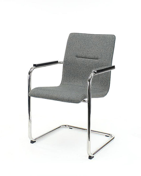 Compas stoel • Sledeframe • Lichtgrijs