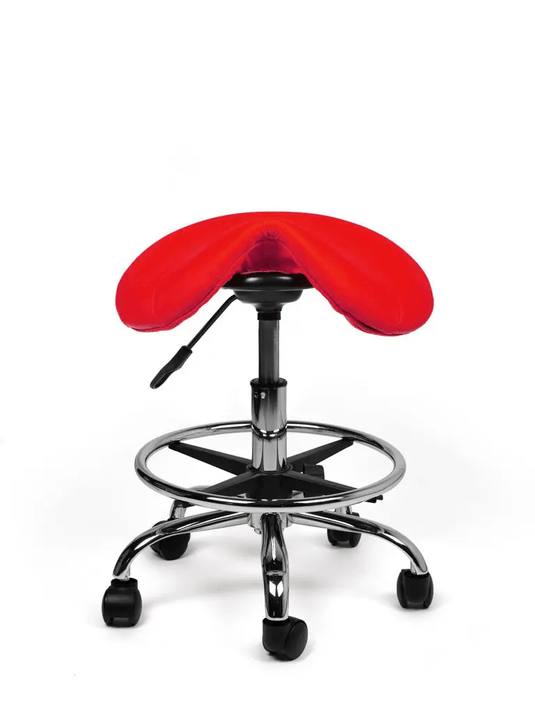 Zadelkruk met voetring • Rood • Laag/Standaard/Hoog