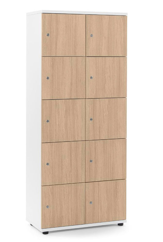 Lockers • Office Line • 2x5 vakken boven elkaar • Cilinderslot