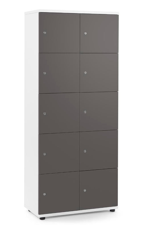 Lockers • Office Line • 2x5 vakken boven elkaar • Cilinderslot