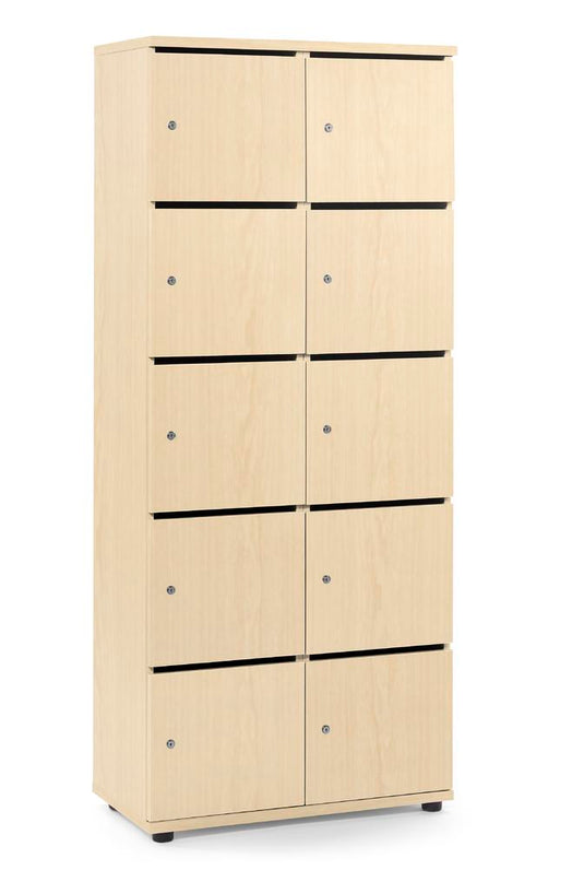 Lockers • Office Line • 2x5 vakken boven elkaar • Met postsleuf • Cilinderslot
