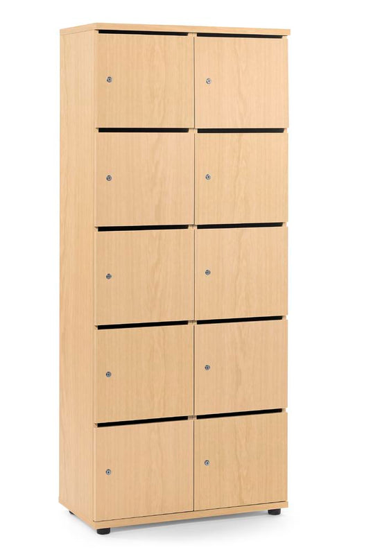 Lockers • Office Line • 2x5 vakken boven elkaar • Met postsleuf • Cilinderslot