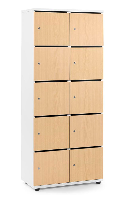 Lockers • Office Line • 2x5 vakken boven elkaar • Met postsleuf • Cilinderslot