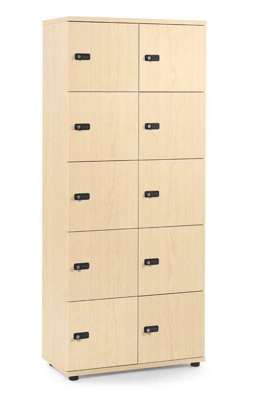 Lockers • Office Line • 2x5 vakken boven elkaar • Mechanisch cijferslot