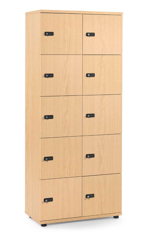 Lockers • Office Line • 2x5 vakken boven elkaar • Mechanisch cijferslot