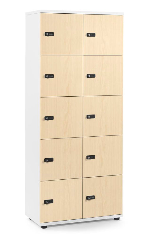 Lockers • Office Line • 2x5 vakken boven elkaar • Mechanisch cijferslot