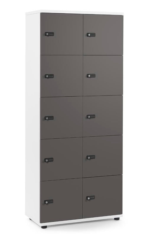 Lockers • Office Line • 2x5 vakken boven elkaar • Mechanisch cijferslot