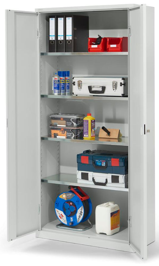 Metalen werkplaatskast • 42 cm diep • Gegalvaniseerde planken