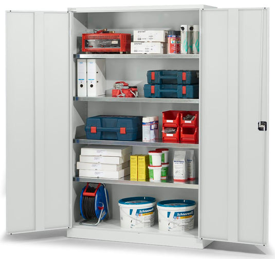 Metalen werkplaatskast • 42 cm diep • Gegalvaniseerde planken