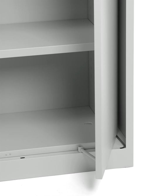 Metalen kantoorkast met draaischuifdeuren