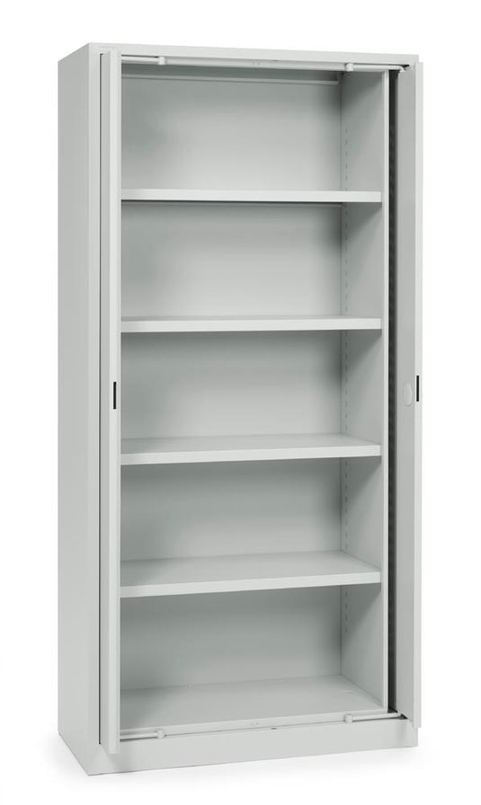 Metalen kantoorkast met draaischuifdeuren