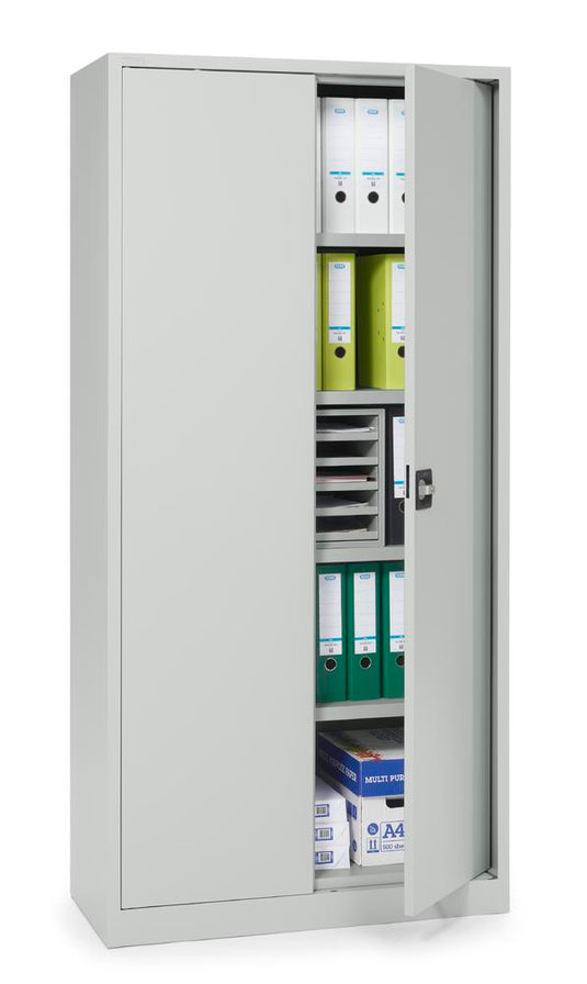 Metalen kantoorkast met draaischuifdeuren