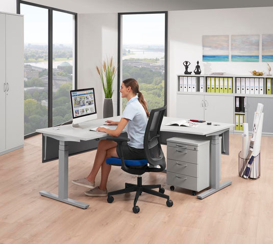 Zit-sta hoogteverstelbare hoekbureau • XXL Multi M Pro