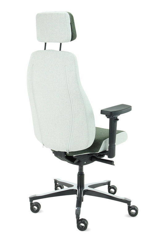 Bureaustoel Firenze • Olijf/Asgrijs • Met hoofdsteun