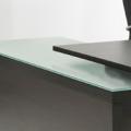 Glazen topblad voor directiebureau Elto (L-vorm, 230x172cm)