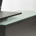 Glazen topblad voor directiebureau Elto (L-vorm, 230x172cm)