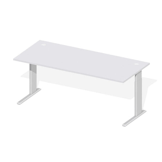 Bureau Comfort M MULTI MODUL • Lichtgrijs • Aluzilver