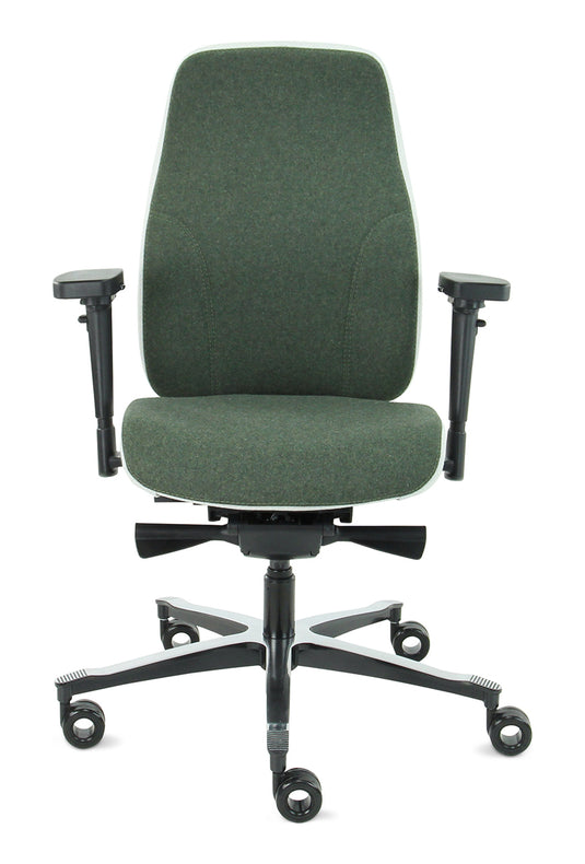 Bureaustoel Firenze • Olijf/Asgrijs • Zonder hoofdsteun