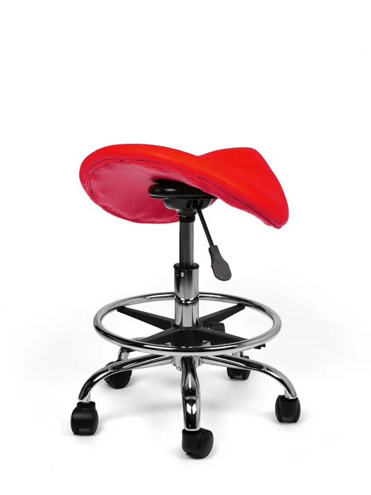 Zadelkruk met voetring • Rood • Laag/Standaard/Hoog