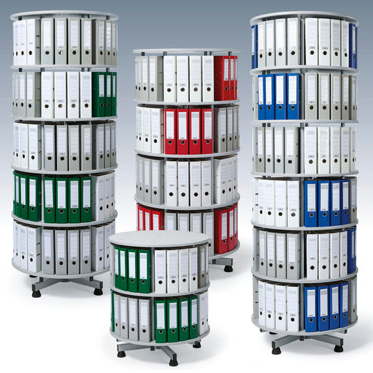 Draaibare ordnerzuilen • Ø 800 mm • in zijn geheel draaibaar