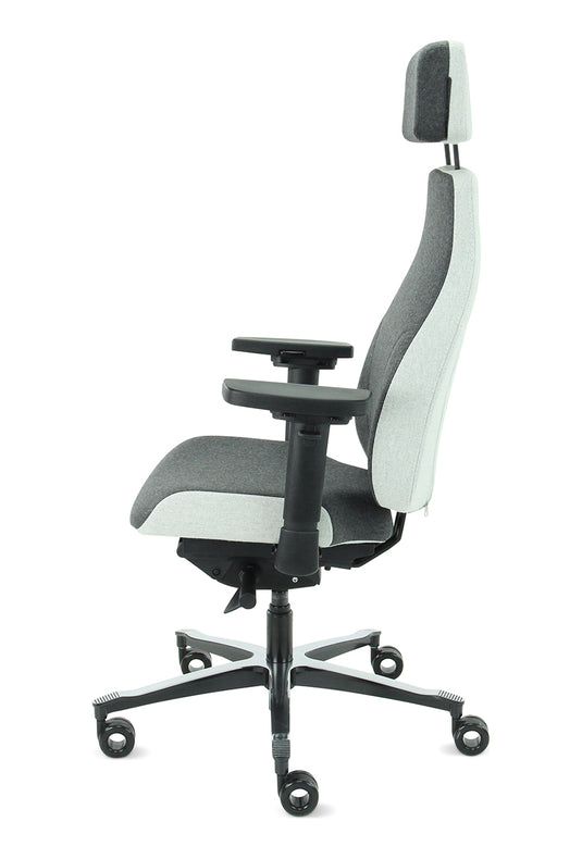 Bureaustoel Firenze • Middengrijs/Asgrijs • Met hoofdsteun