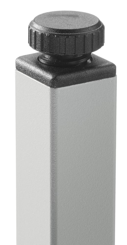 FlexFold • klaptafel 4-poots • lichtgrijs • onderstel aluzilver