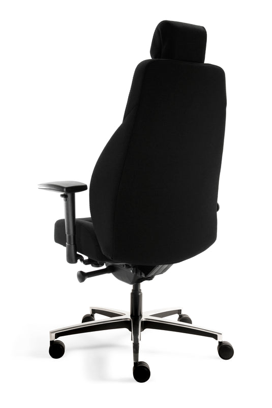 Bari • 24-uurs bureaustoel • Stof zwart