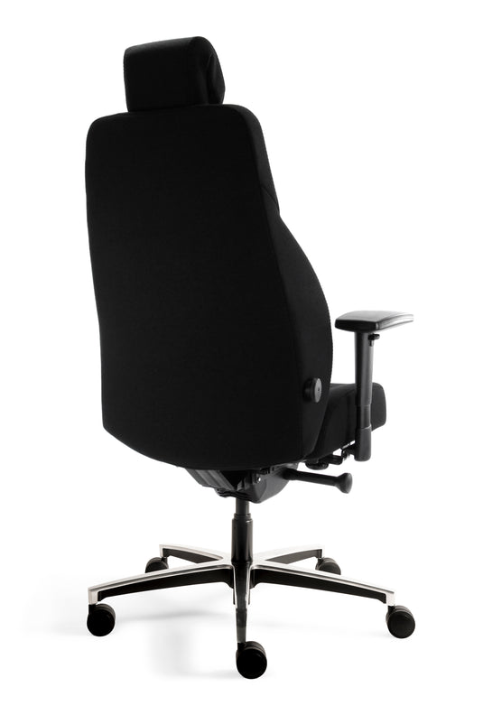 Bari • 24-uurs bureaustoel • Stof zwart