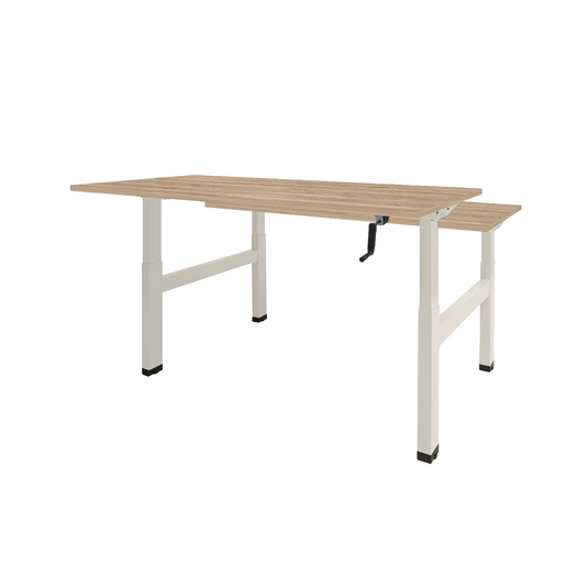 Dextro Duo | Slingerverstelbare bureau • Wit onderstel