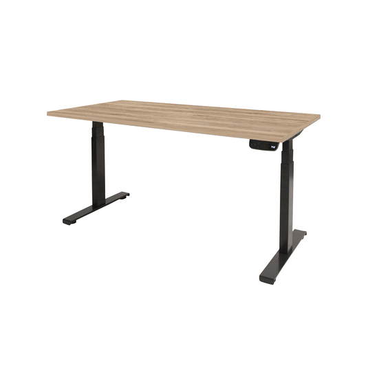 Dextro | Zit-sta bureau elektrisch • Premium • Zwart onderstel
