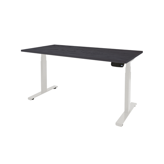 Dextro | Zit-sta bureau elektrisch • Premium • Wit onderstel