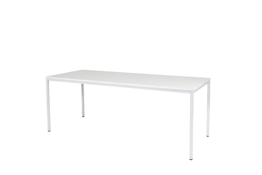 Bureau/Tafel Domino • Vaste Hoogte • 4-poots • Wit onderstel