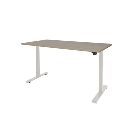 Dextro | Zit-sta bureau elektrisch • Business • Wit onderstel