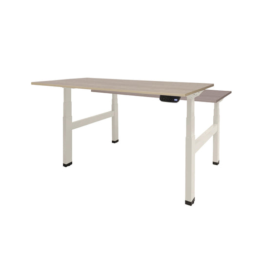 Dextro Duo Plus | Elektrisch verstelbare zit/sta-bureau • Wit onderstel