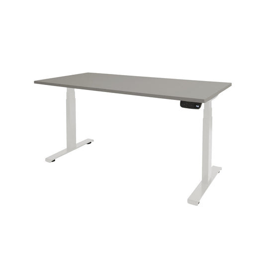 Dextro | Zit-sta bureau elektrisch • Premium • Wit onderstel