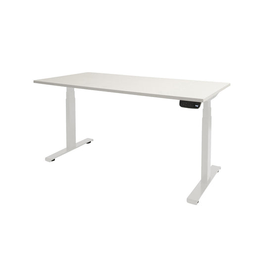 Dextro | Zit-sta bureau elektrisch • Premium • Wit onderstel