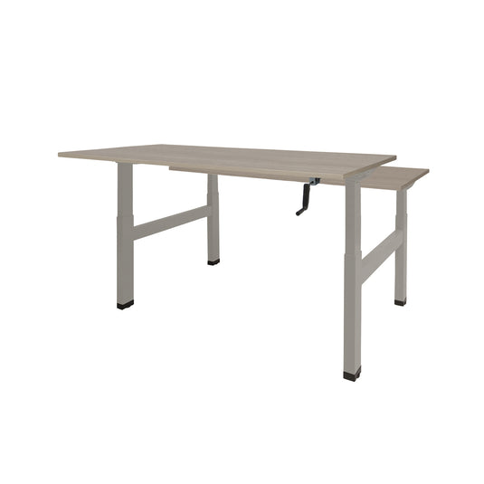 Dextro Duo | Slingerverstelbare bureau • Aluminium onderstel