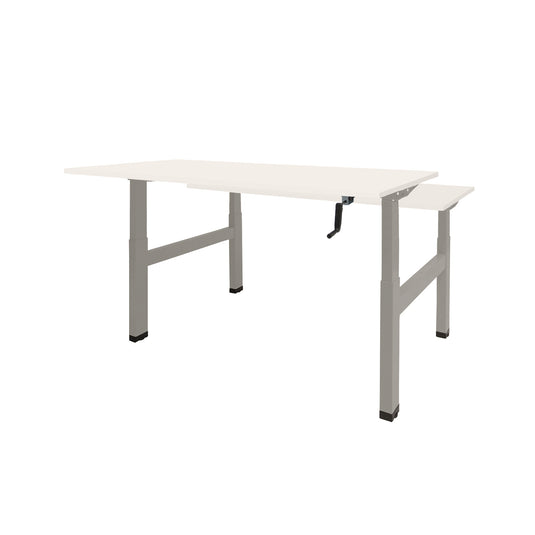 Dextro Duo | Slingerverstelbare bureau • Aluminium onderstel