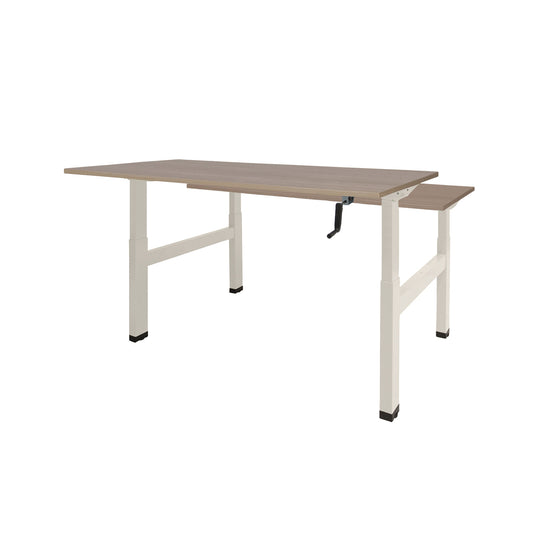Dextro Duo | Slingerverstelbare bureau • Wit onderstel